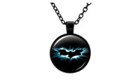 Super Hero Batman Glass Pendant  Vintage Choker Necklace - sparklingselections