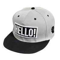 Stylish Men Women Hello Letter Hiphop Hat Adjustable Baseball Cap - sparklingselections