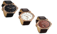 Women Watches Ladies Casual Leather Calendar Quartz Watch - sparklingselections