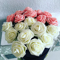 Ten Heads 8CM Artificial Rose Flowers Wedding Bride Bouquet - sparklingselections