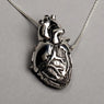 Anatomical Heart Pendant Necklace Women's Fashion High Polished Stainless Steel  Antique Silver Necklace Jewelry For Wedding, Party, Occasions