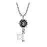 Vintage Silver Stainless Steel Punk Gold Key Pendant Necklace For Men