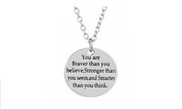 You Are Stronger Than You Seem Smarter Than You Think Link Chain Necklace - sparklingselections