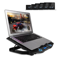 Laptop Cooling Pad Laptop with 5 cooling Fans 12 to 15.6 inch - sparklingselections