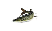 9-segement 12.5cm  Artificial Pike Muskie Fishing Lures Swim bait - sparklingselections