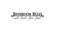 Bathroom Rules Home Decoration Creative Quote Wall Decal - sparklingselections