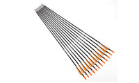 31 Inches Spine 700 with Orange Feather Fiberglass Arrow 12pcs - sparklingselections