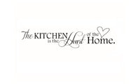 New Kitchen is Heart of the Home Letter Pattern Home Decor Wall Sticker - sparklingselections