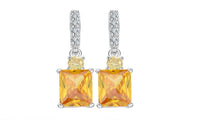 New Stylish Big Yellow Stone Zircon Earring - sparklingselections