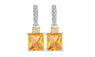 New Stylish Big Yellow Stone Zircon Earring