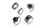 Fashion Silver Plated Nature Stone Mid Finger Rings