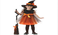 Party Children Kids Cosplay Witch CostumeParty Witch Dress - sparklingselections