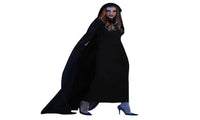 Black Long Dress Cloak Gloves Set Halloween Cosplay Party - sparklingselections