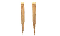 Tassel Fringed Long  Drop Dangle Earrings - sparklingselections