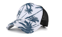 Coconut Tree Printing Baseball Cap Snapback Hip Hop Flat Hat - sparklingselections