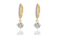 Geometric Round Crystal Stud Earrings For Women - sparklingselections
