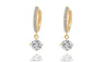 Geometric Round Crystal Stud Earrings For Women
