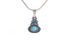 Women Charming Blue Stone Infinity Pendant Necklace