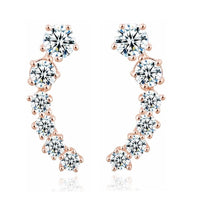 New Fashion Silver Color Stars Element Crystal Earrings