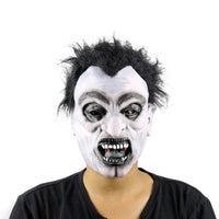 Men's White Cosplay Horror Masks With Big Teeth For Halloween Party - sparklingselections