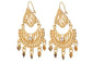 Gold Color Rhinestone Tassels Drop Earrings