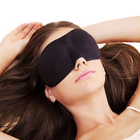 Black Sleeping Eye Mask Blindfold with Earplugs 1 Pc - sparklingselections