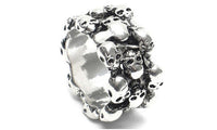 New Men's Gothic Skull Finger Charm Stainless Steel Ring - sparklingselections