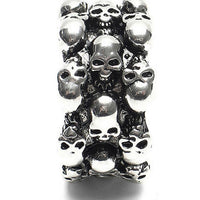 New Men's Gothic Skull Finger Charm Stainless Steel Ring - sparklingselections
