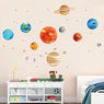 Kids Solar System Theme Art Colorful Wallpaper Wall Decor Stickers