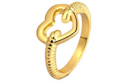Gold Color Heart Shape Ring For Women (7)
