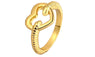 Gold Color Heart Shape Ring For Women (7)