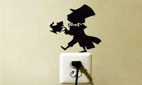 Mad Hatter Light Switch Vinyl Wall Decal