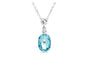 Austrian Crystal Zircon Square Pendant Necklace