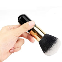 Cosmetic Soft Facial Finish Powder Wooden Brush Black Handle - sparklingselections