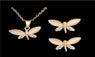 Natural Stone Opal Butterfly Jewelry Set For Women