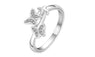 Silver Plated Double Butterfly Twisted Ring (7,8) 