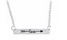 Minimalist Silver Color Love Arrow Shape Pendant Necklace