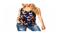 Women Buterfly Printed Sleeveless Top - sparklingselections