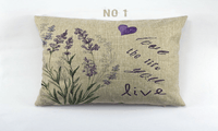 Lavender Flower Pattern Printed Cushion Cover - sparklingselections