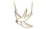 Fashion Gold Plated Cute Swallow Pendant Necklace