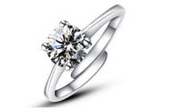 Women Silver Plated Crystal Silver Color Rings - sparklingselections