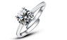 Women Silver Plated Crystal Silver Color Rings