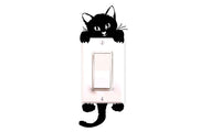 Cat Light Switch Sticker Cartoon Decor Decals - sparklingselections