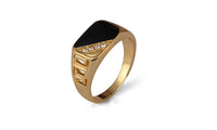 Gold-color Rhinestone Men Ring - sparklingselections