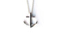 Retro Silver Plated Anchor Pendant Necklace