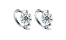 Women Sterling Silver Stud Shining Earring