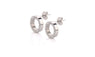 Zinc Alloy Crystal Stud Earrings For Women