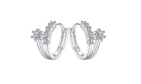 White Stone Crystal Hoop Earrings For Woman - sparklingselections