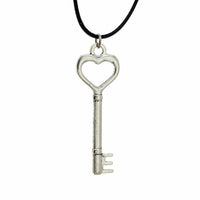 Silver Key Pendant Necklace - sparklingselections