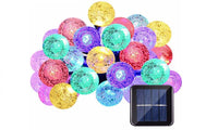 Solar Outdoor Crystal Ball String Lights - sparklingselections